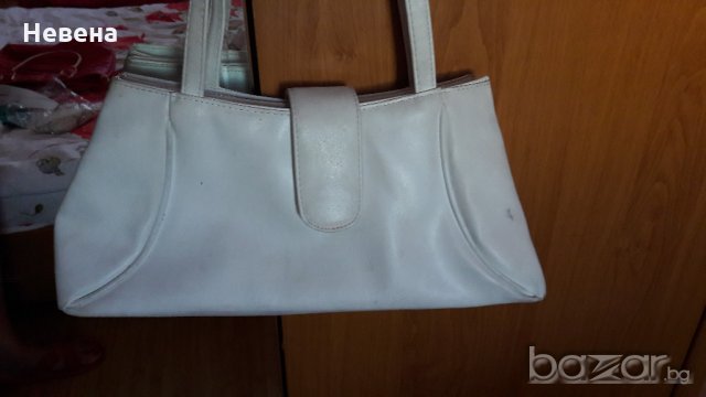 Дамска чанта бяла с ципове, снимка 4 - Чанти - 18967693
