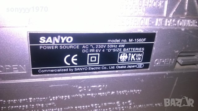 sanyo m-1560f japan-радио касета-внос швеция, снимка 8 - Радиокасетофони, транзистори - 25529784