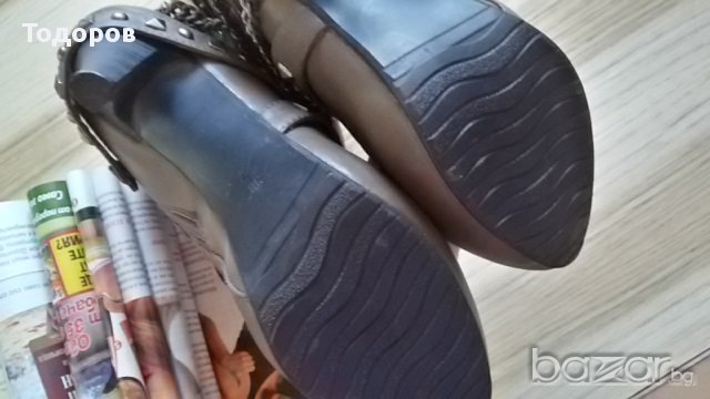 БОТИ  СТИЛ МИЛИТЪРИ - 38 номер, снимка 2 - Дамски боти - 16752755