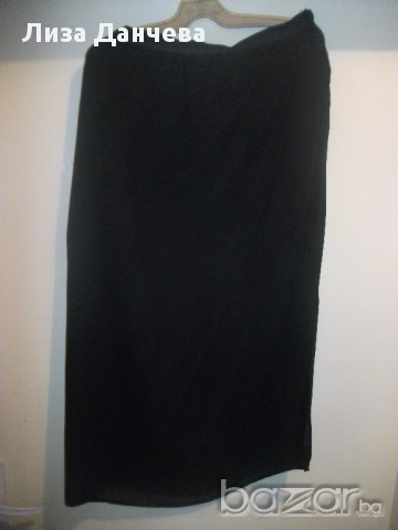 Официална черна дамска пола ( креп ) с подплата, Л, ХЛ, днес - 8 лв, снимка 2 - Поли - 13438064