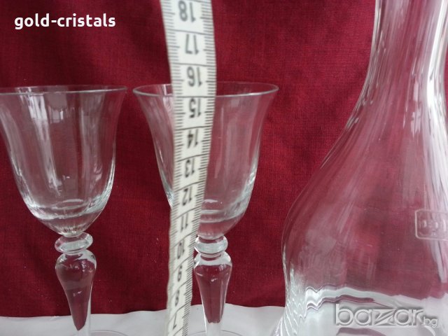 кристална гарафа и 3бр чаши, снимка 8 - Антикварни и старинни предмети - 19990767