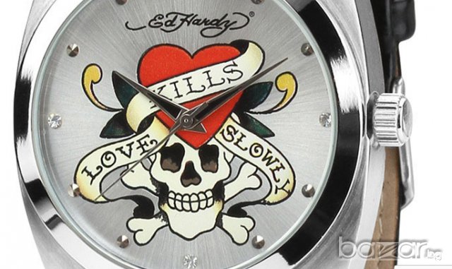 ED HARDY by CHRISTIAN AUDIGIER Skull Love Kills Slowly Мъжки Часовник, снимка 5 - Мъжки - 7023620