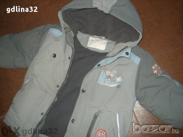 Дебело зимно яке с поларена подплата р 104 , снимка 2 - Детски якета и елеци - 11198086