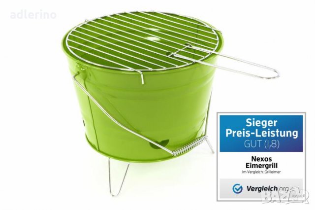  Грил кофа, кофа-грил, мини грил, парти грил, парти барбекю, мини барбелкю, зелен цвят, снимка 4 - Барбекюта - 24782955