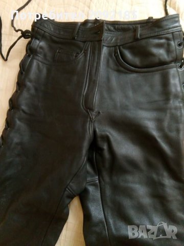 Рокерски  кожени панталони, снимка 3 - Панталони - 23353389
