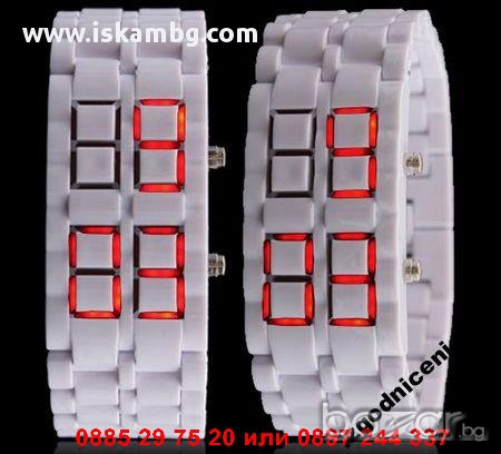IRON LED часовник LAVA SAMURAI тъмно червен, снимка 5 - Други - 12262206