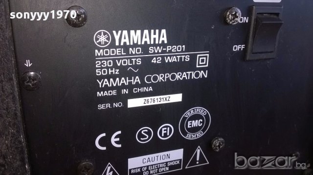 Yamaha sw-p201 powered subwoofer-39х39х20см-внос швеицария, снимка 11 - Тонколони - 17747745