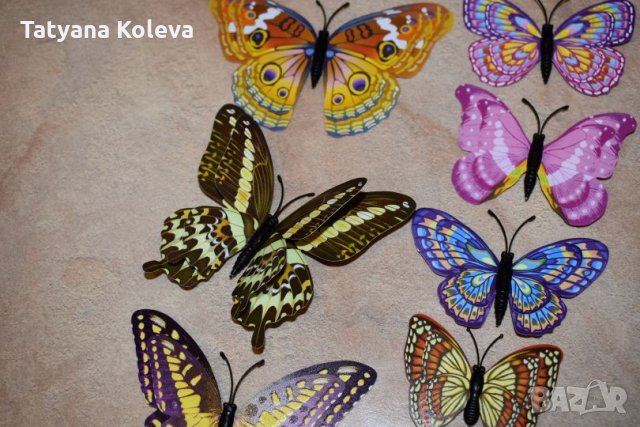 3D пеперуди за декорация с двойни крила СВЕТЕЩИ, снимка 11 - Декорация за дома - 25424987