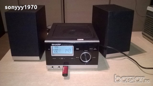 sharp usb/cd/tuner/ampli/aux+колони-внос швеицария, снимка 2 - Ресийвъри, усилватели, смесителни пултове - 18410763
