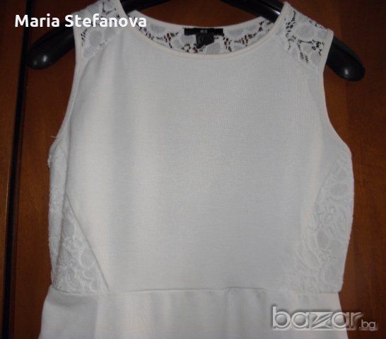 Бяла рокля с дантела H&M, снимка 4 - Рокли - 19163206