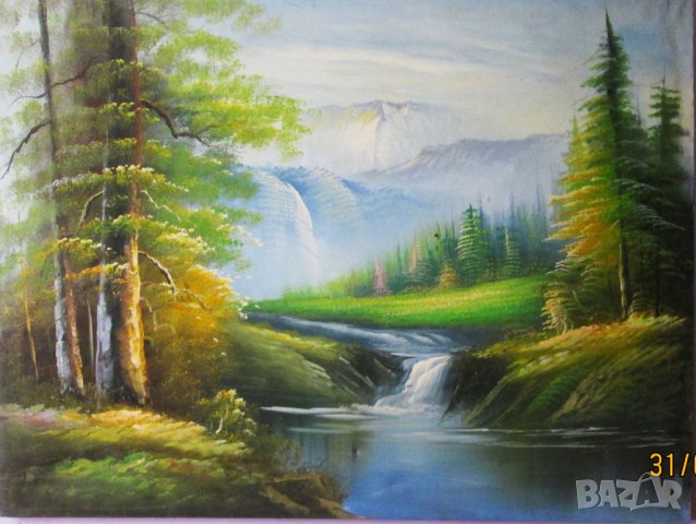 Продавам картини с размери 90 х 120 см. рисувани с маслени бои върху платно ,бартер за лапто, снимка 16 - Картини - 20692080