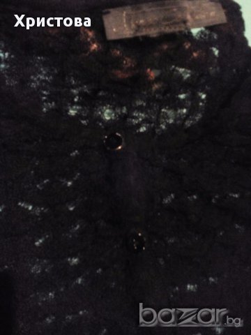 Черен комплект-пола и къса блуза букле на H&M;Черна къса жилетка, снимка 4 - Костюми - 16444096