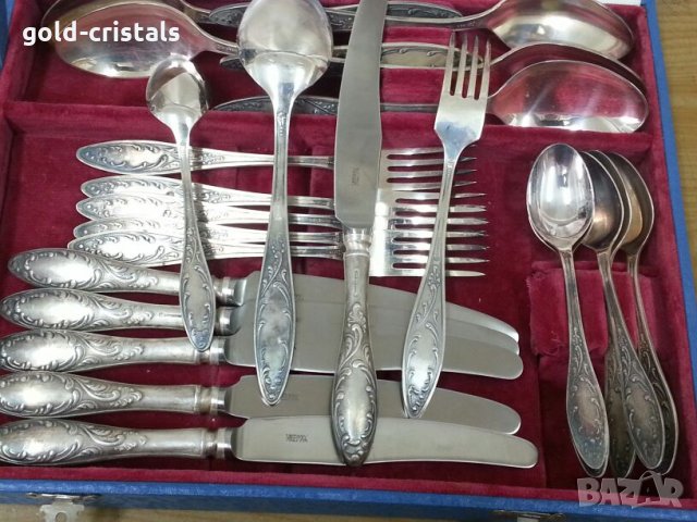 Старинни руски посребрени прибори за хранене, снимка 9 - Антикварни и старинни предмети - 22868985