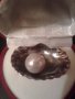 Уникален дизайнерски сребърен пръстен с перла, снимка 1 - Пръстени - 14513046