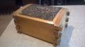 ретро дървена кутия с метален обков-1977г-22х16х11см, снимка 3