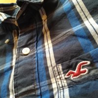 Намалена HOLLISTER риза мъжка синьо каре, снимка 4 - Ризи - 20919643