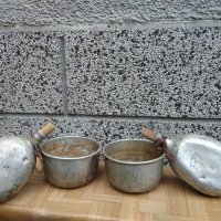 Автентични военни алуминиеви манерки за вода и канчета за храна, снимка 3 - Антикварни и старинни предмети - 23416890