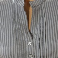 Дамска сива риза с къс ръкав, снимка 2 - Ризи - 14103146