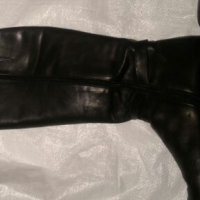 Дамски черни ботуши носени веднъж, снимка 2 - Дамски ботуши - 24642205