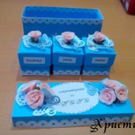 Кутия за бебешки съкровища за момче с рози, снимка 3 - Подаръци за кръщене - 17195744