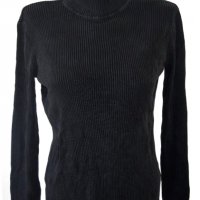 Дамска блуза черно поло еластична, снимка 1 - Блузи с дълъг ръкав и пуловери - 23439969