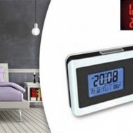 Прожектиращ дигитален часовник с дата, температура , хронометър и аларма, 2хАА, снимка 2 - Други стоки за дома - 16762780