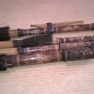 Древно африканско оръжие с стрела-бамбук-резба-внос швеицария, снимка 3 - Антикварни и старинни предмети - 17502328