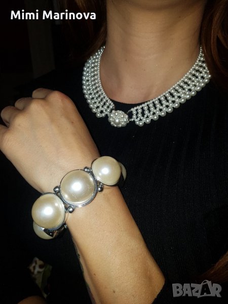 Колие и гривна с перли, снимка 1