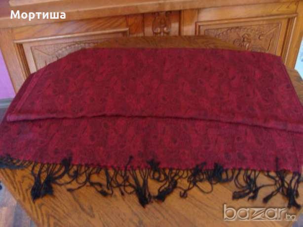  Кашмир и коприна великолепен дамски шал , снимка 1