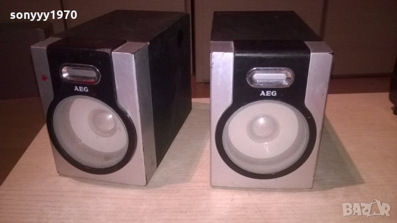 aeg 2бр тонколони 20х15х11см-внос швеицария, снимка 1