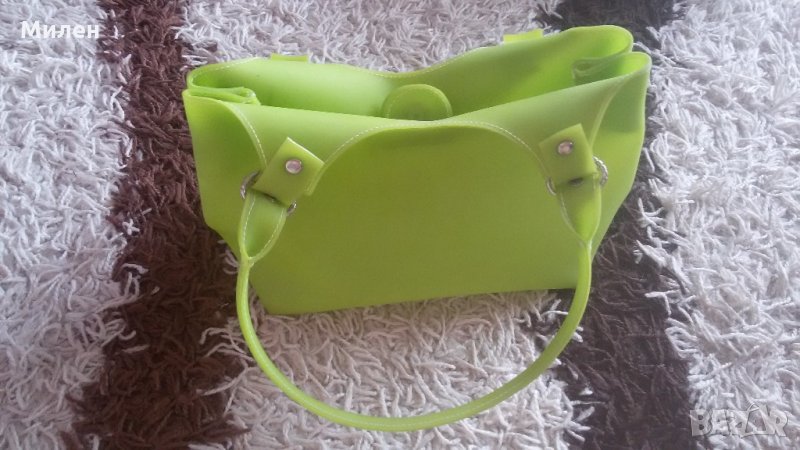 Плажна зелена дамска чанта , снимка 1