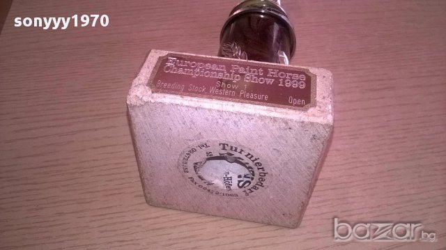 Кон-сувенир/награда-21х8х8см-внос швеицария, снимка 9 - Антикварни и старинни предмети - 17756530