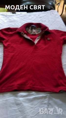 ОРИГИНАЛНА дамска блуза BURBERRY, снимка 3 - Тениски - 21629731