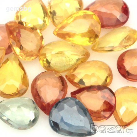 Естествен скъпоценен камък - сапфир 4х3мм, снимка 2 - Други - 20647298