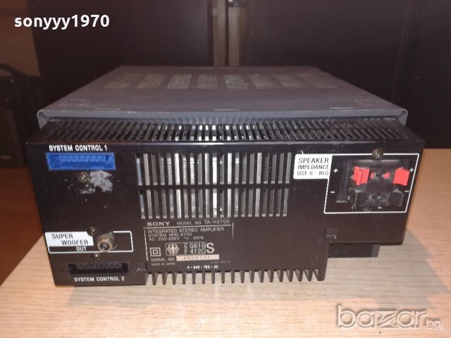 sony ta-h2700 amplifier made in japan-внос швеицария, снимка 13 - Ресийвъри, усилватели, смесителни пултове - 21242642