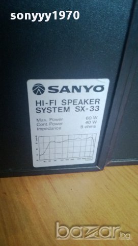 sanyo sx-33 hi-fi speaker system 40/60 wata 8 oma-внос швеицария, снимка 7 - Тонколони - 9902800