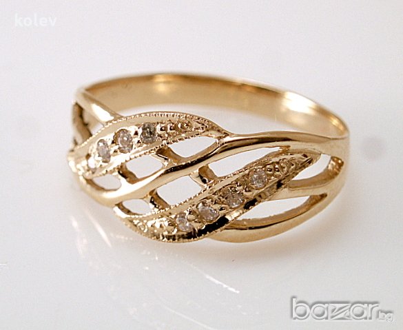 златен пръстен - ЙОХАНА - 2.63 грама, размер №57, снимка 4 - Пръстени - 19298246