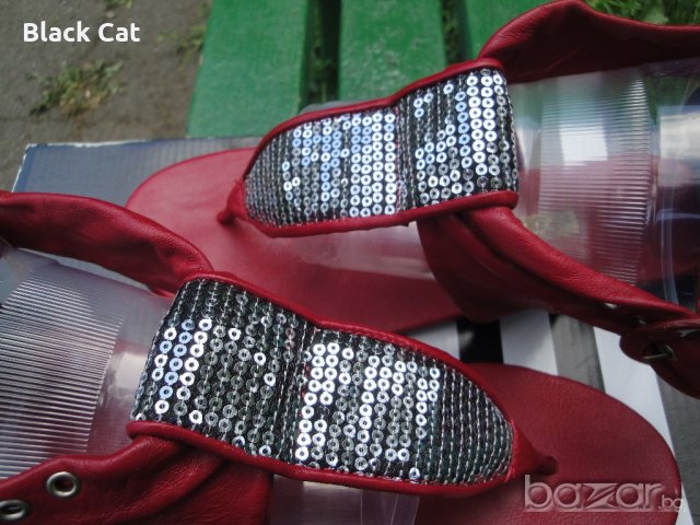 Червени кожени дамски сандали "Ingiliz" / "Ингилиз" (Пещера), естествена кожа, летни обувки, чехли, снимка 11 - Сандали - 7608732