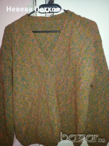 Дамски плетен пуловер зимен вълнен, снимка 1 - Блузи с дълъг ръкав и пуловери - 12768969