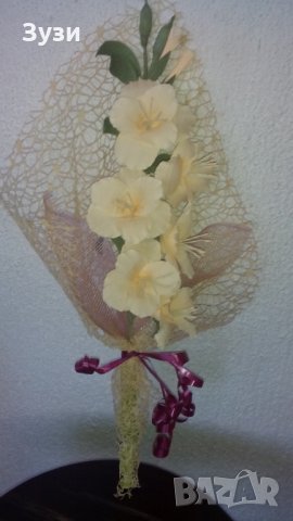 Цветя от хартия-гладиоли, снимка 8 - Изкуствени цветя - 24675921