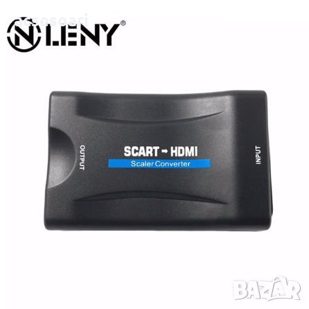 Конвертор SCART към HDMI 1080P Видео аудио сигнал адаптер, снимка 1 - Друга електроника - 20325451