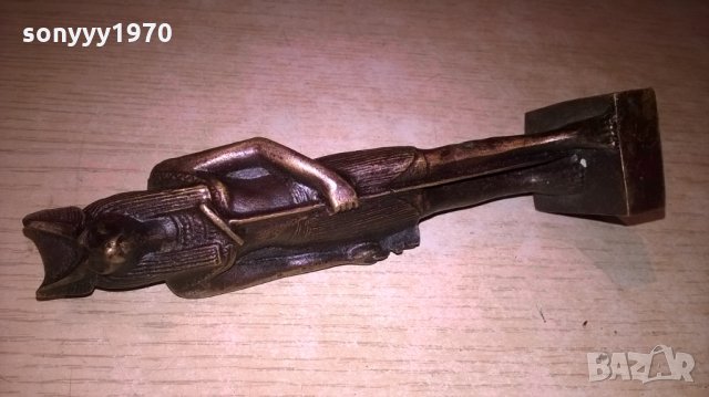 антика-фараон-метална масивна-14х4х3см, снимка 10 - Антикварни и старинни предмети - 23959489