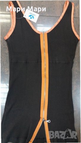 Кафяв потник с цип на гърба, снимка 14 - Потници - 25260627