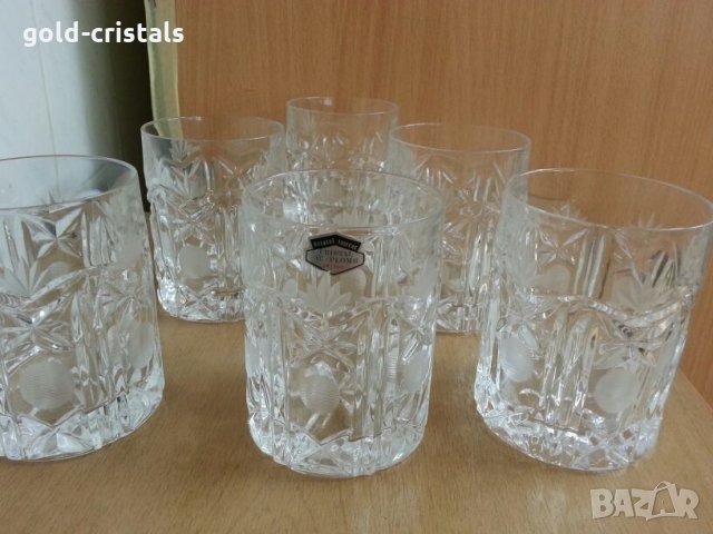  кристални чаши , снимка 1 - Антикварни и старинни предмети - 25922270