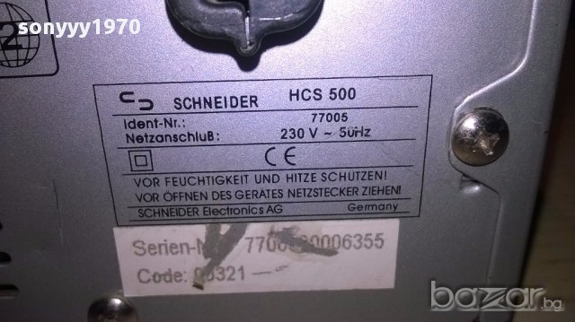 schneider hcs-500 dvd/receiver-germany-внос швеицария, снимка 13 - Ресийвъри, усилватели, смесителни пултове - 12666811