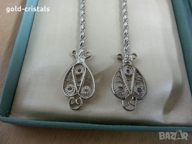 Ювелирни лъжички и вилички филигран в кутия, снимка 9 - Антикварни и старинни предмети - 22151540