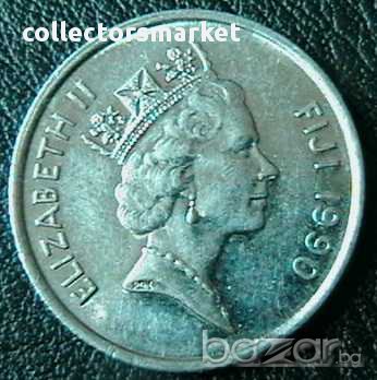 5 цента 1990, Фиджи, снимка 2 - Нумизматика и бонистика - 12039802