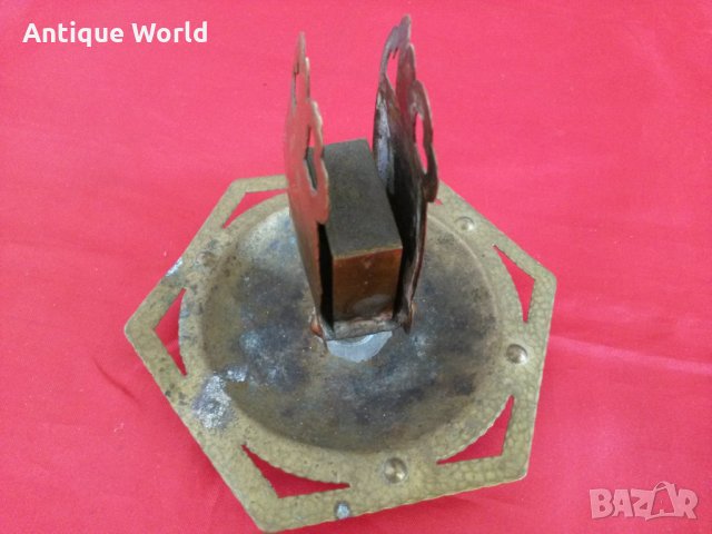 Стар Бронзов КИБРИТНИК, снимка 3 - Антикварни и старинни предмети - 24503963