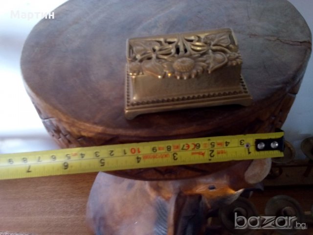 Стара масивна  бронзова - Мастилница - 1 бр. ( 777985) , снимка 5 - Декорация за дома - 18315332