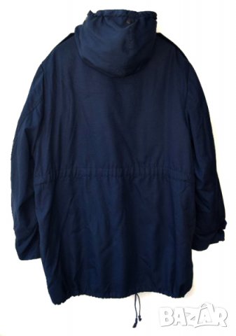 KLU Seyntex мъжко ватирано яке палто с подвижна подплата и качулка тъмно синьо, снимка 3 - Якета - 23461644